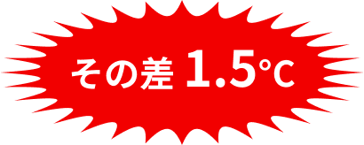 その差 1.5°C